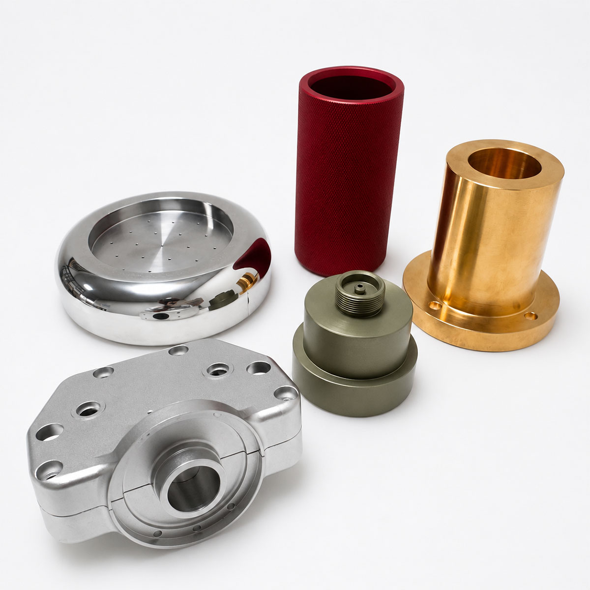 Multi-material machined components